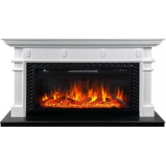 Каминокомплект Carlyle - Белый с черным с очагом Vision 42 LOG LED Каминокомплект Carlyle - Белый с черным с очагом Vision 42 LOG LED