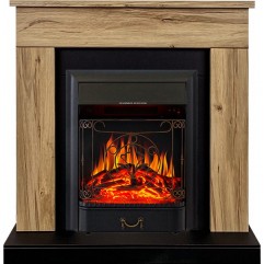 Каминокомплект Bergen (Разборный) - Дуб галифакс с очагом Majestic FX Black Каминокомплект Bergen (Разборный) - Дуб галифакс с очагом Majestic FX Black