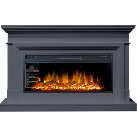 Каминокомплект Coventry - Серый графит  (Ширина 1400 мм) с очагом Vision 42 LOG LED