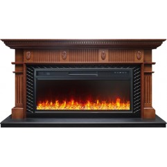 Каминокомплект Carlyle - Орех с черным с очагом Vision 42 LED Каминокомплект Carlyle - Орех с черным с очагом Vision 42 LED