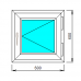 Окно ПВХ  одностворчатое поворотное 600×600 мм Exprof  58 (СП24)