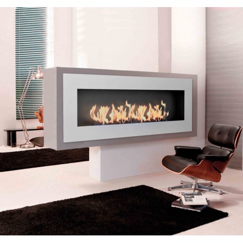 Биокамин Elliot 1800 с белой рамкой (ZeFire)