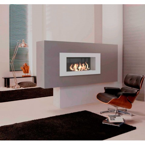 Биокамин Elliot 900 белый со стемалитом (Zefire)