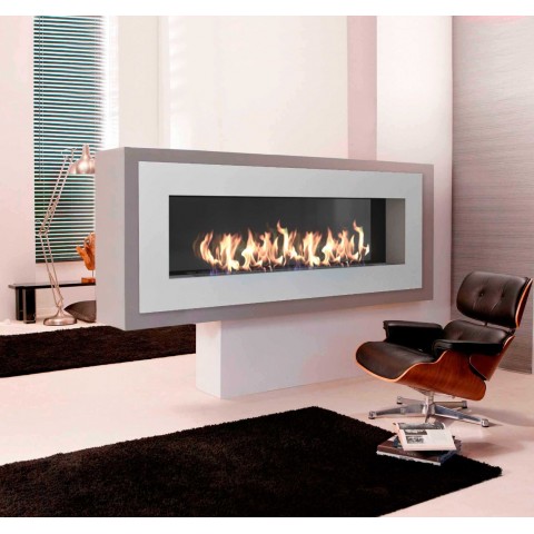 Биокамин Elliot 1800 белый со стемалитом (Zefire)