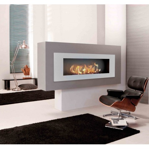 Биокамин Elliot 1200 с белой рамкой (ZeFire)