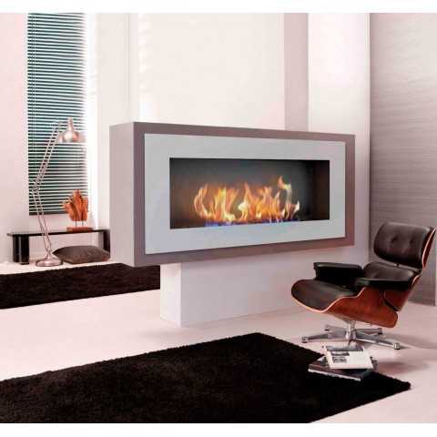 Биокамин Elliot 1500 с белой рамкой (ZeFire)