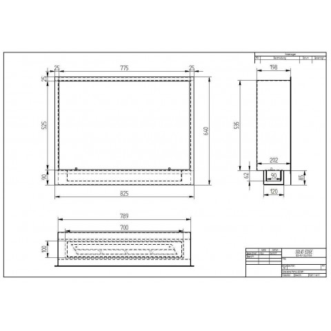 Биокамин Standart 825 для встраивания в портал (ZeFire)