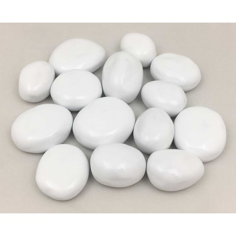 Декоративные керамические камни белые 14 шт (ZeFire)
