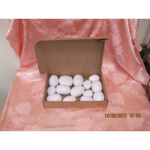 Декоративные керамические камни белые 14 шт (ZeFire)