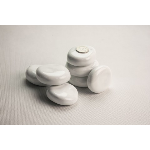 Декоративные керамические камни белые 14 шт (ZeFire)