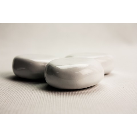 Декоративные керамические камни белые 14 шт (ZeFire)