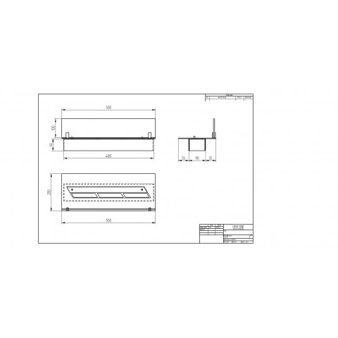 Прямоугольный контейнер ZeFire 500 со стеклом (ZeFire)