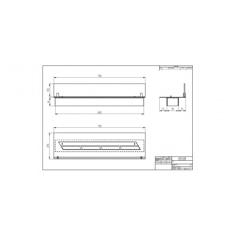 Прямоугольный контейнер ZeFire 700 со стеклом (ZeFire)