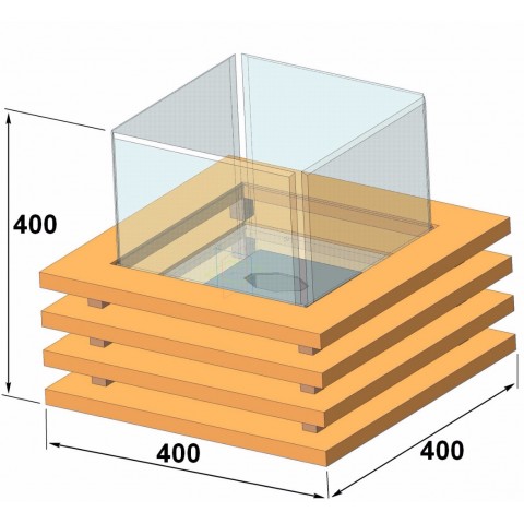 Биокамин Impulse c подсветкой LED (ZeFire)