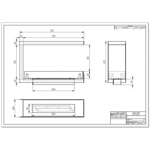 Биокамин торцевой сквозной Standart 700 (ZeFire)