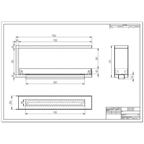 Биокамин торцевой сквозной Standart 1100 (ZeFire)