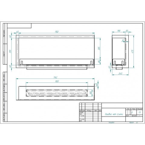 Биокамин угловой Standart 1100 левый/правый (ZeFire)