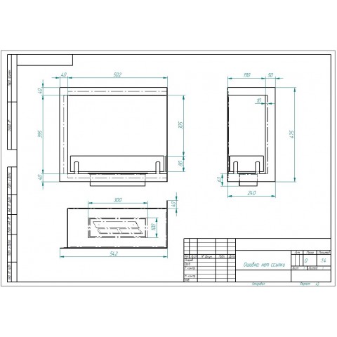 Биокамин угловой Standart 500 левый/правый (ZeFire)