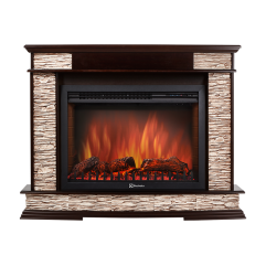 Каминокомплект Electrolux Scala 30 камень сланец скалистый бурый, шпон тёмный дуб с очагом EFP/P-3020LS