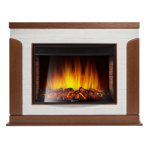 Каминокомплект Electrolux   Prestigio 30 камень белый, шпон дуб с очагом EFP/P-3020LS