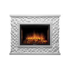 Портал Quadro 25 камень песчаник античный белый, белая эмаль Портал Quadro 25 камень песчаник античный белый, белая эмаль