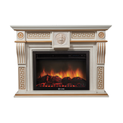 Каминокомплект Electrolux Vittoriano 30 Белёный дуб с золотой патиной с очагом EFP/P-3020LS