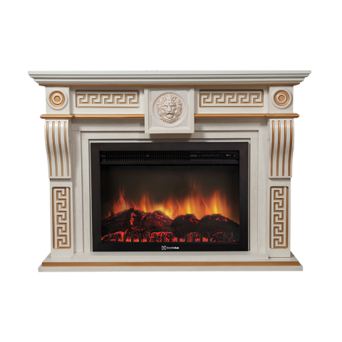 Каминокомплект Electrolux Vittoriano 30 Белёный дуб с золотой патиной с очагом EFP/P-3020LS