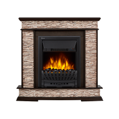 Портал Scala Classic камень сланец скалистый бурый, шпон тёмный дуб Портал Scala Classic камень сланец скалистый бурый, шпон тёмный дуб