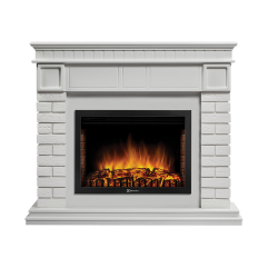 Каминокомплект Electrolux  Bricks 25 камень белый, белая эмаль с очагом EFP/P-2520LS N