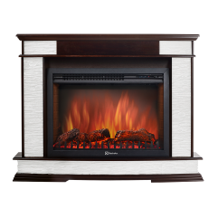 Каминокомплект Electrolux   Scala 30 камень сланец скалистый белый, шпон тёмный дуб с очагом EFP/P-3020LS