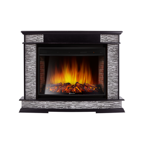 Каминокомплект Electrolux  Scala 30 камень сланец скалистый серый, шпон венге с очагом EFP/P-3020LS