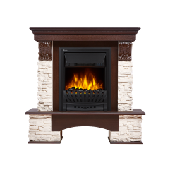 Портал Pietra Classic камень белый, шпон темный дуб Портал Pietra Classic камень белый, шпон темный дуб