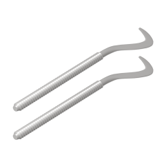 Комплект плоских кронштейнов с дюбелями 7,2х170мм, серебристые Комплект плоских кронштейнов с дюбелями 7,2х170мм, серебристые