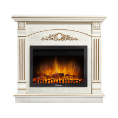 Каминокомплект Electrolux Barocco 25 шпон белый дуб с золотой патиной с очагом EFP/P-2520LS