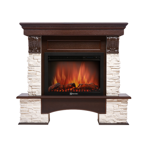 Портал Pietra 25S камень белый, шпон темный дуб