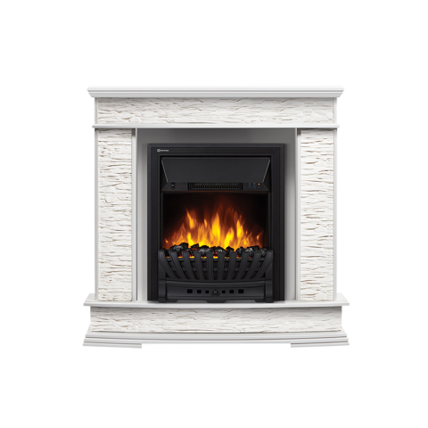 Портал Scala Classic камень сланец скалистый белый, шпон белый дуб