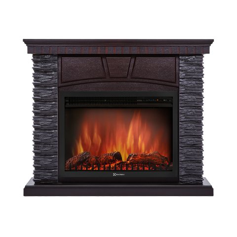 Каминокомплект Electrolux Porto 30 камень черный, шпон венге  с очагом EFP/P-3020LS