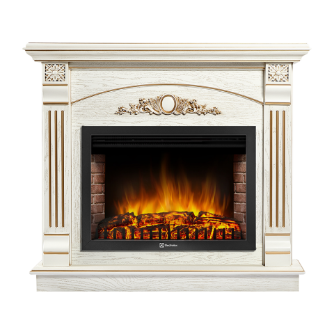 Портал Barocco 30 шпон белый дуб с золотой патиной