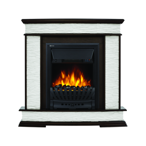 Портал Scala Classic камень сланец скалистый белый, шпон тёмный дуб