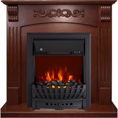 Каминокомплект Sorrento угловой - Орех с очагом Aspen Black Каминокомплект Sorrento угловой - Орех с очагом Aspen Black