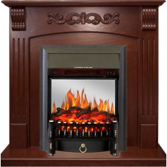 Каминокомплект Sorrento угловой - Орех с очагом Fobos FX M Black Каминокомплект Sorrento угловой - Орех с очагом Fobos FX M Black