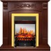 Каминокомплект Sorrento угловой - Орех с очагом Fobos FX M Brass