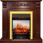 Каминокомплект Sorrento угловой - Орех с очагом Fobos FX M Brass Каминокомплект Sorrento угловой - Орех с очагом Fobos FX M Brass