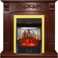 Каминокомплект Sorrento угловой - Орех с очагом Majestic FX M Brass Каминокомплект Sorrento угловой - Орех с очагом Majestic FX M Brass