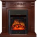 Каминокомплект Sorrento угловой - Орех с очагом Majestic FX Black