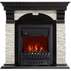 Каминокомплект Dublin - Венге / Сланец белый с очагом Aspen Black Каминокомплект Dublin - Венге / Сланец белый с очагом Aspen Black