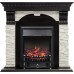 Каминокомплект Dublin - Венге / Сланец белый с очагом Fobos FX Black