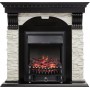 Каминокомплект Dublin - Венге / Сланец белый с очагом Fobos FX Black Каминокомплект Dublin - Венге / Сланец белый с очагом Fobos FX Black