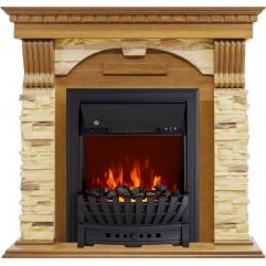 Каминокомплект Dublin - Дуб / Сланец с очагом Aspen Black Каминокомплект Dublin - Дуб / Сланец с очагом Aspen Black