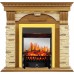 Каминокомплект Dublin -  Дуб / Сланец с очагом Fobos FX M Brass